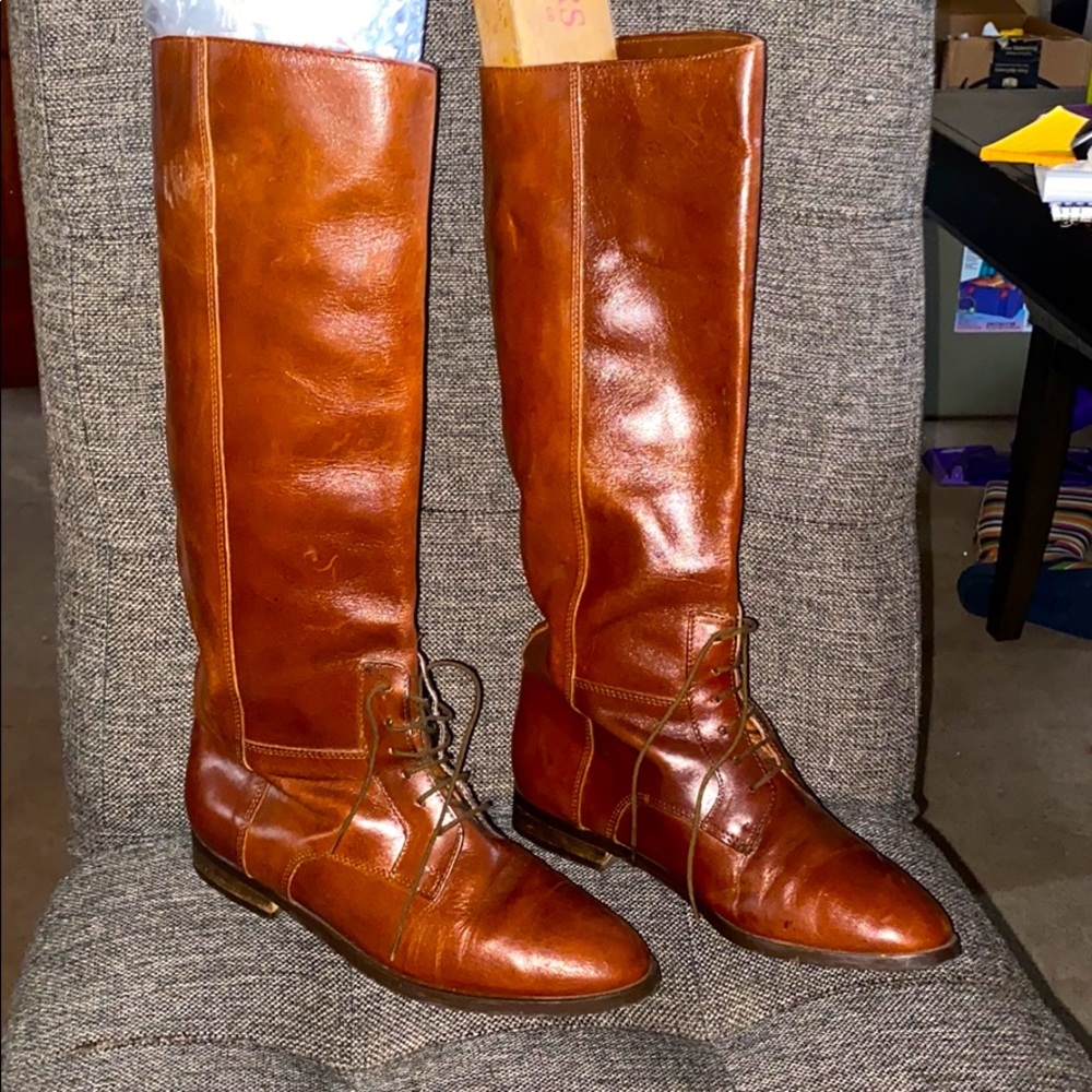 Brown Leather Riding Boots